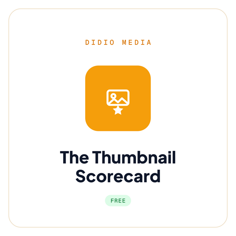 The Thumbnail Scorecard, a free resource from DiDio Media